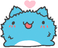 blue cat waiting gif