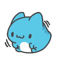 blue cat waiting